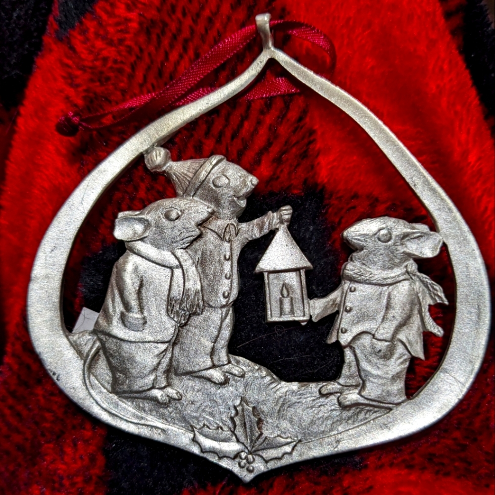 Vintage 1984 Amos Pewter Tree Ornament